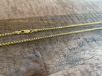 Load image into Gallery viewer, Gold Round Box and Silver Wheat Chain Set
