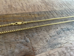 Gold Round Box Chain