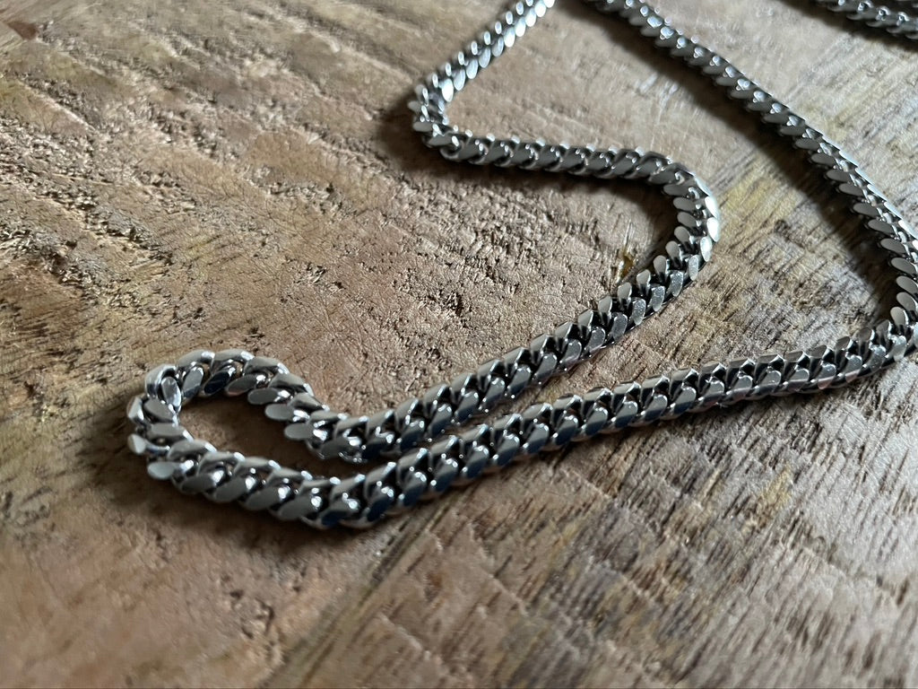 Silver Rhodium Miami Cuban Link Chain