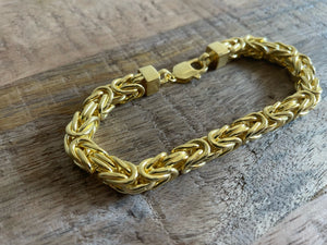 Gold Byzantine Bracelet - 7mm