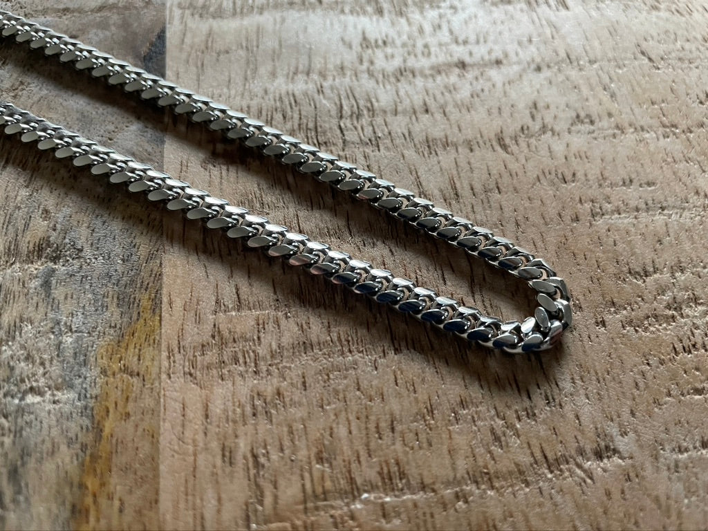 4.7 mm Rhodium Plated Miami Cuban