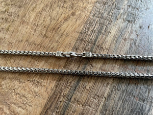 925 Sterling Silver Rhodium Plated Franco Chain