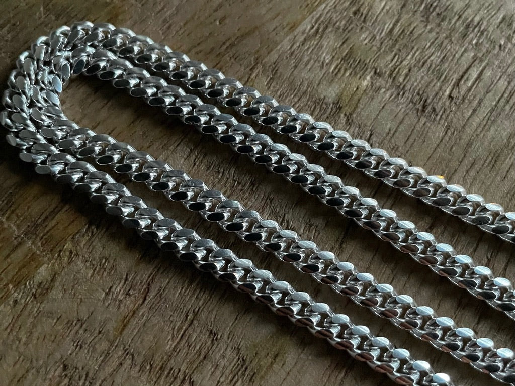 Silver Miami Cuban Link Chain - 4.5mm