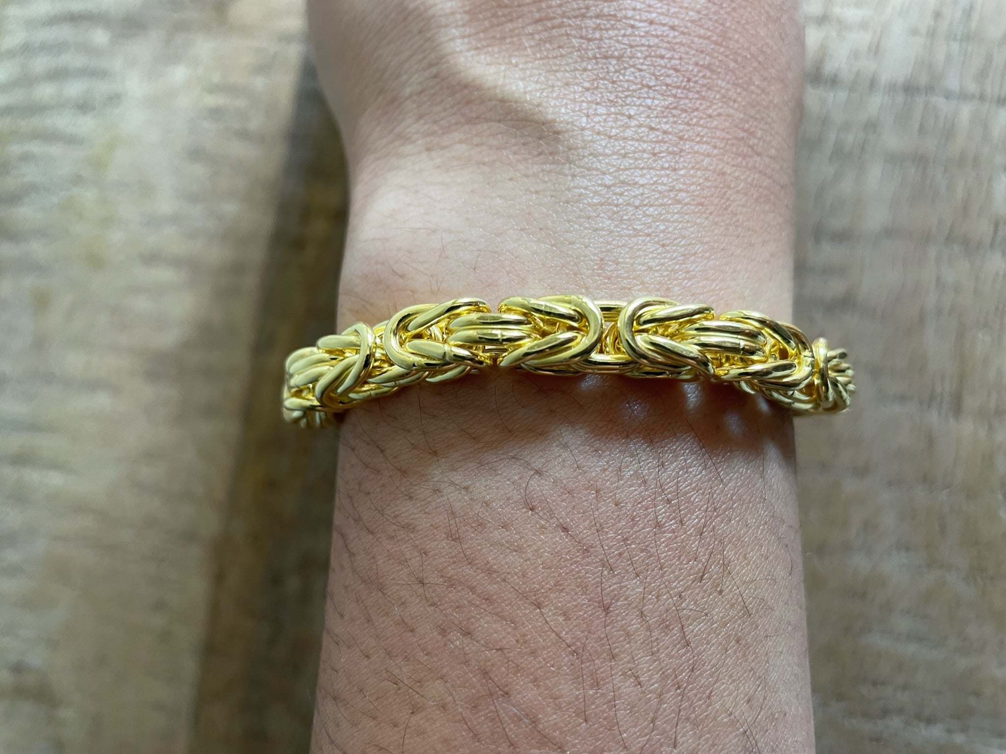 Gold Byzantine Bracelet - 7mm