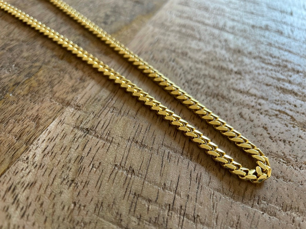 4.6mm Gold Miami Cuban Link Chain 