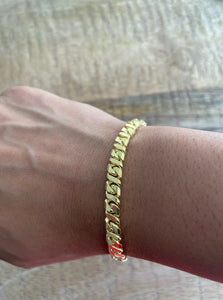 Gold Dollar Miami Cuban Link Bracelet - 6mm