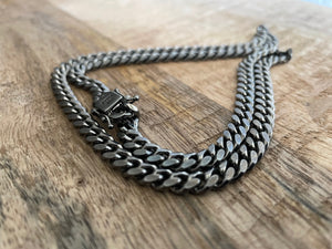 Black Miami Cuban Link Chain - 7mm