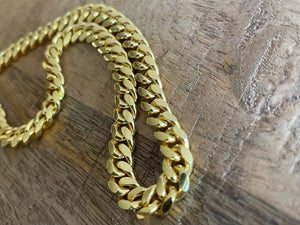 Gold Miami Cuban Link Chain - 7mm