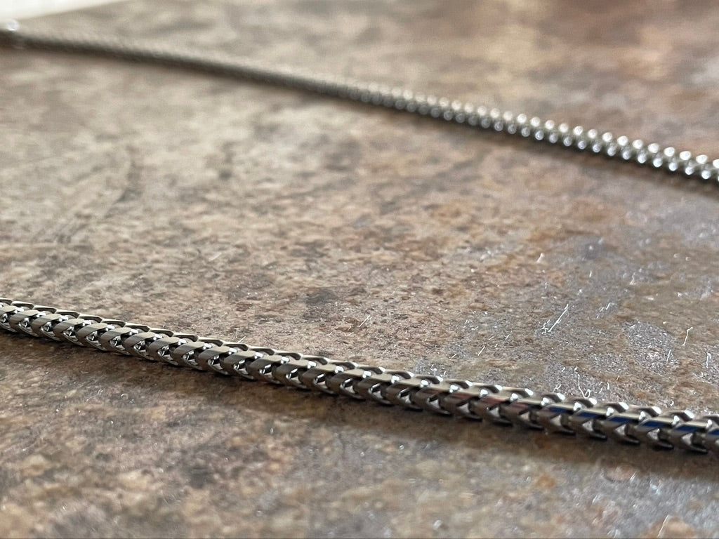 3mm Rhodium Plated Franco Chain