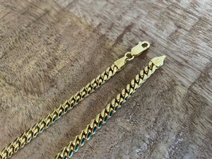 4.6mm Gold Miami Cuban Link Chain 