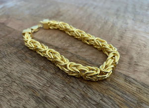 Gold Byzantine Bracelet - 7mm