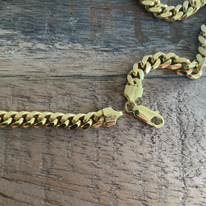 Gold Miami Cuban Link Chain - 7mm