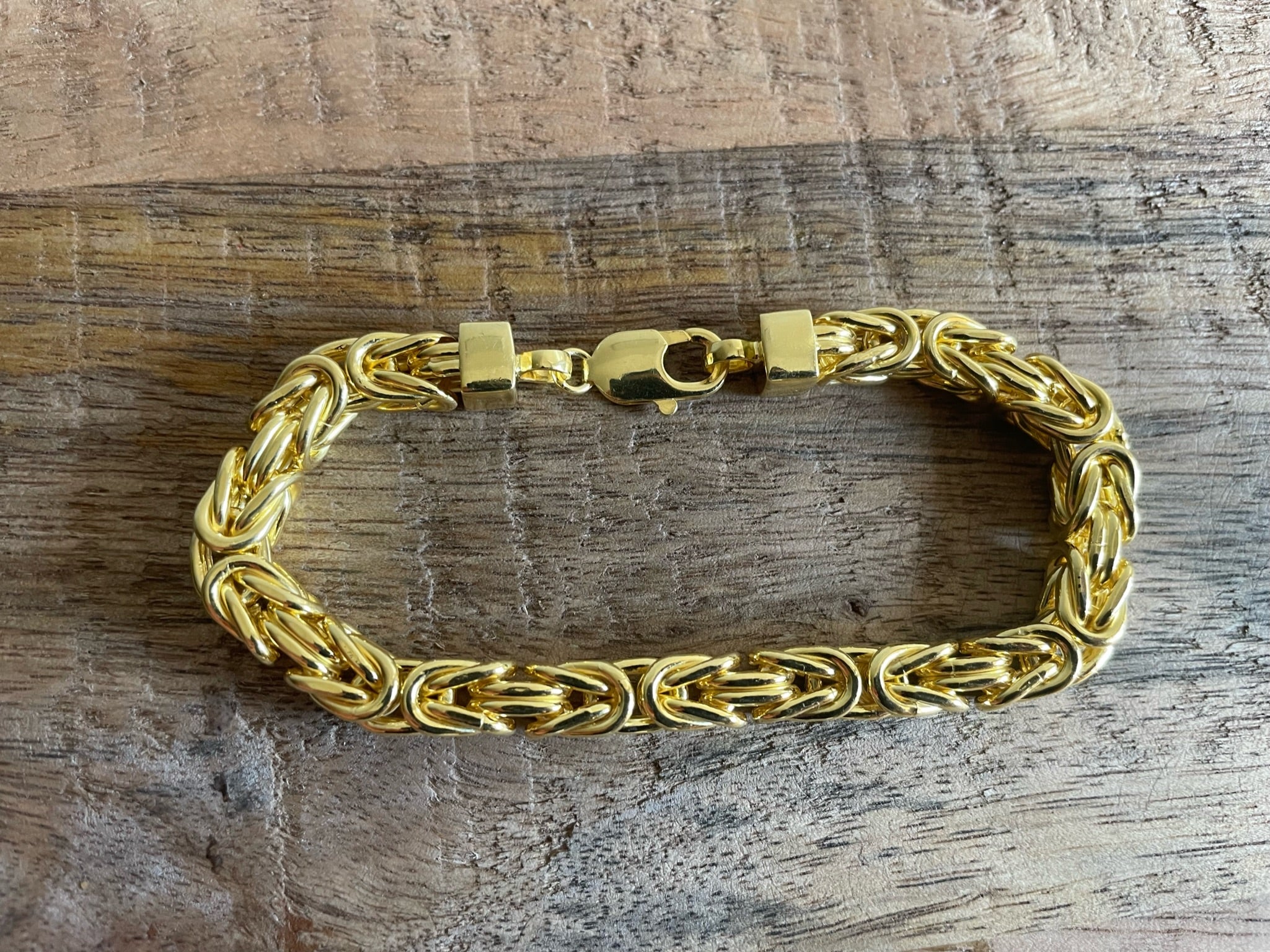 Gold Byzantine Bracelet - 7mm