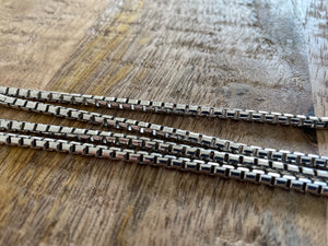 Silver Rhodium Round Box Chain